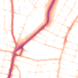 Daytime road noise heatmap for BH9 2SU