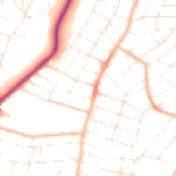 Daytime road noise heatmap for BH9 2TN