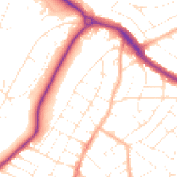 Daytime road noise heatmap for BH9 2UD
