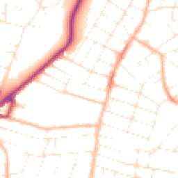 Daytime road noise heatmap for BH9 2UJ