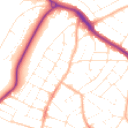 Daytime road noise heatmap for BH9 2XG