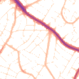 Daytime road noise heatmap for BH9 3AY