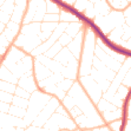 Daytime road noise heatmap for BH9 3BJ
