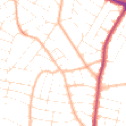 Daytime road noise heatmap for BH9 3BZ