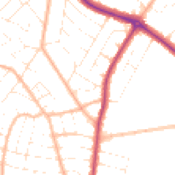 Daytime road noise heatmap for BH9 3ER