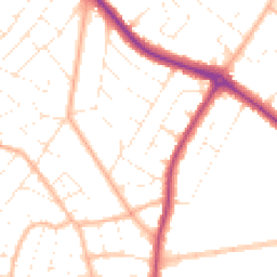 Daytime road noise heatmap for BH9 3EZ