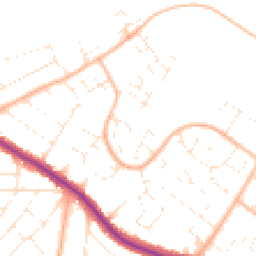 Daytime road noise heatmap for BH9 3QL