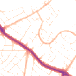 Daytime road noise heatmap for BH9 3QX