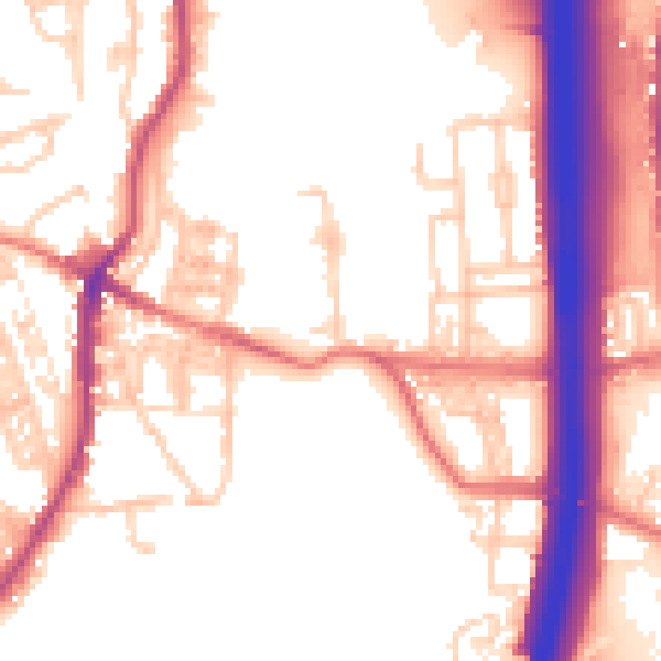 Daytime road noise heatmap for BL0 0AB