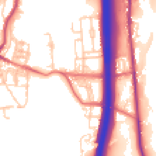 Daytime road noise heatmap for BL0 0AG