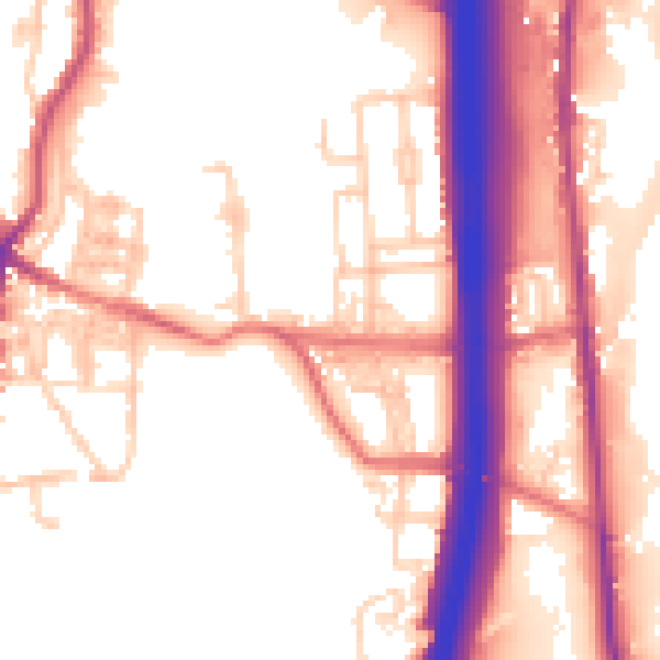 Daytime road noise heatmap for BL0 0AL