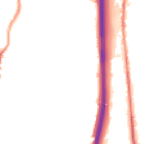 Night-time road noise heatmap for BL0 0AL