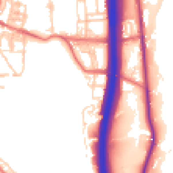 Daytime road noise heatmap for BL0 0AS