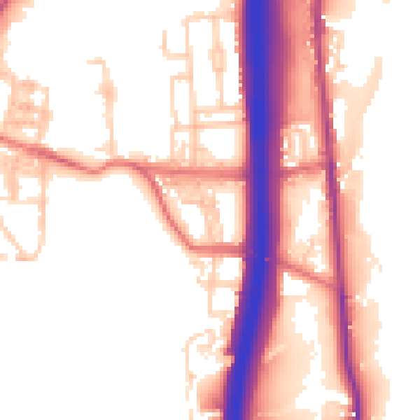 Daytime road noise heatmap for BL0 0AT