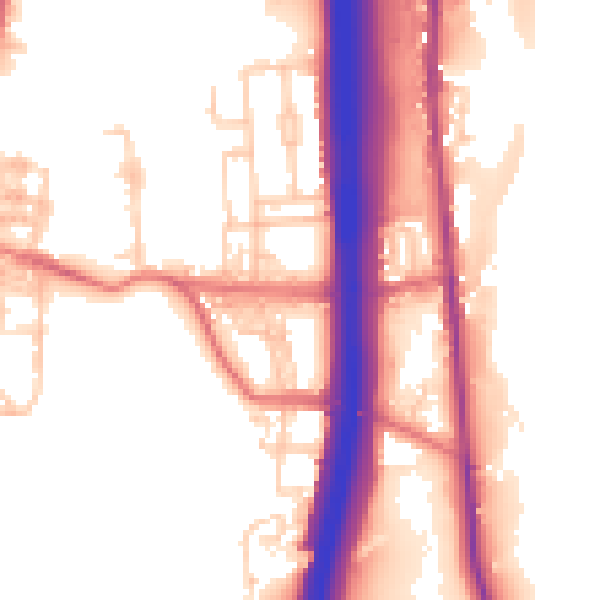 Daytime road noise heatmap for BL0 0AU
