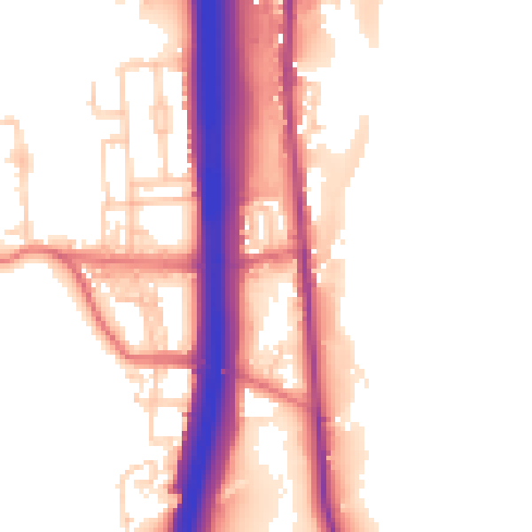 Daytime road noise heatmap for BL0 0AX
