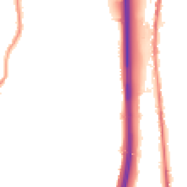 Night-time road noise heatmap for BL0 0BA