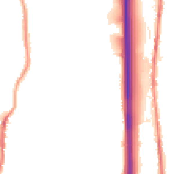 Night-time road noise heatmap for BL0 0BB