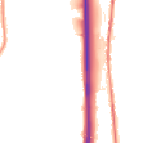 Night-time road noise heatmap for BL0 0BD