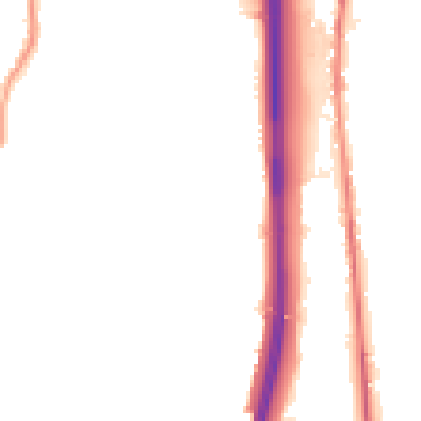 Night-time road noise heatmap for BL0 0BJ