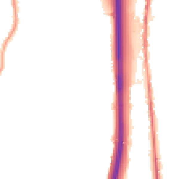 Night-time road noise heatmap for BL0 0BN