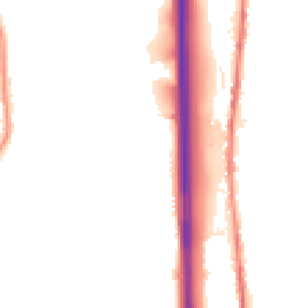 Night-time road noise heatmap for BL0 0BQ