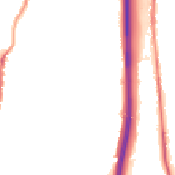 Night-time road noise heatmap for BL0 0BT