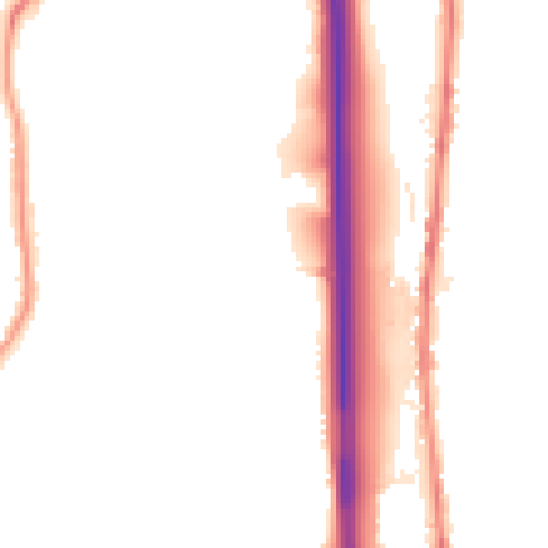 Night-time road noise heatmap for BL0 0DU