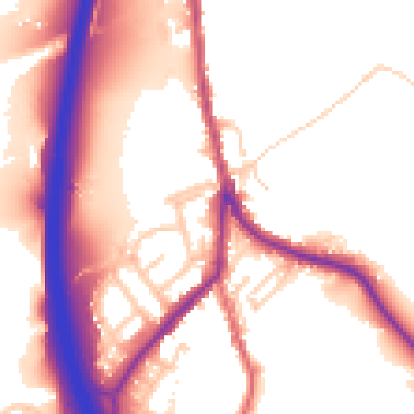 Daytime road noise heatmap for BL0 0DY