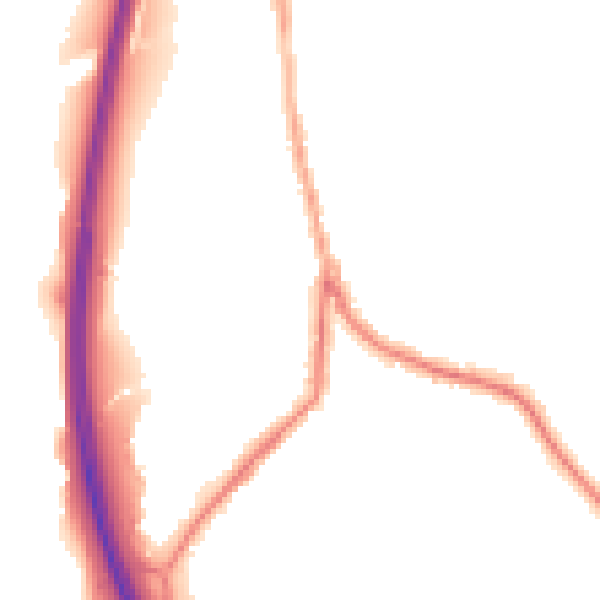 Night-time road noise heatmap for BL0 0DY