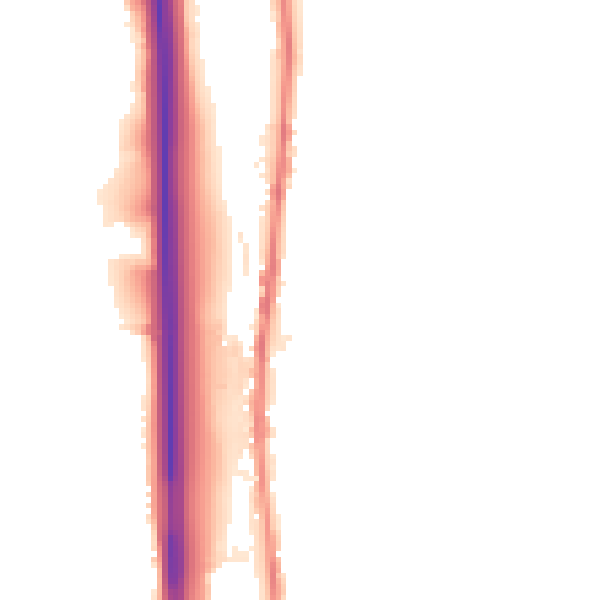 Night-time road noise heatmap for BL0 0EA
