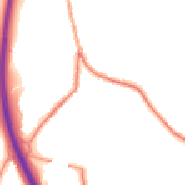 Night-time road noise heatmap for BL0 0EW