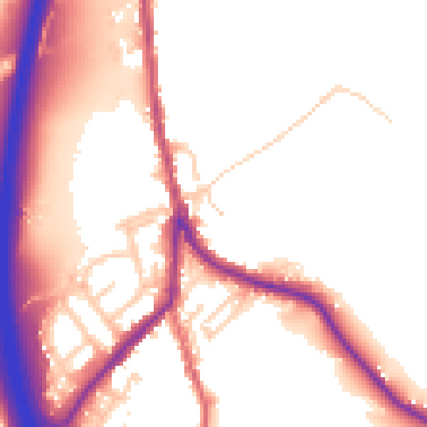 Daytime road noise heatmap for BL0 0GX