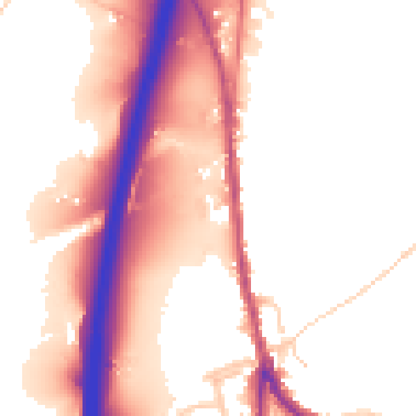 Daytime road noise heatmap for BL0 0HQ