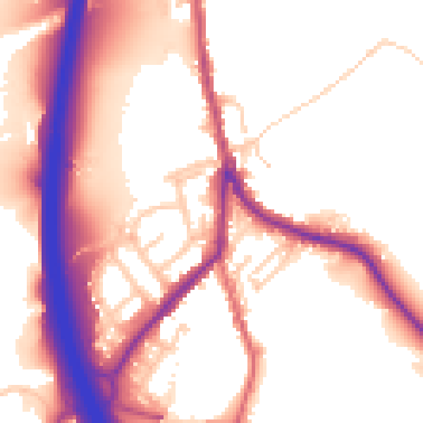 Daytime road noise heatmap for BL0 0JY