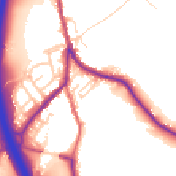 Daytime road noise heatmap for BL0 0LH