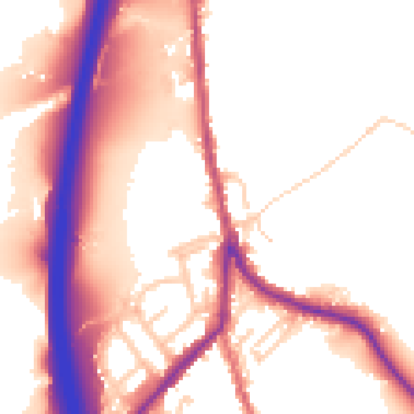 Daytime road noise heatmap for BL0 0LJ