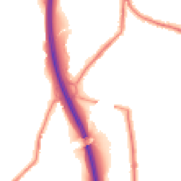 Night-time road noise heatmap for BL0 0LW