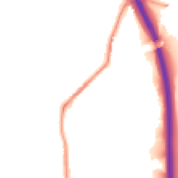 Night-time road noise heatmap for BL0 0NF