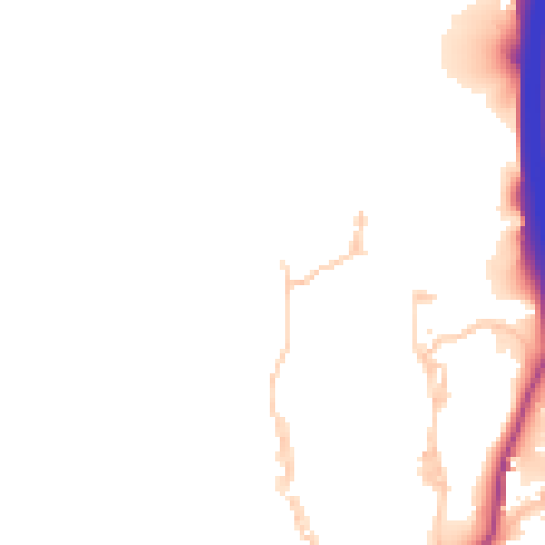 Daytime road noise heatmap for BL0 0NU