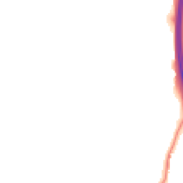 Night-time road noise heatmap for BL0 0NU