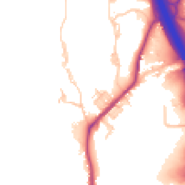 Daytime road noise heatmap for BL0 0PJ