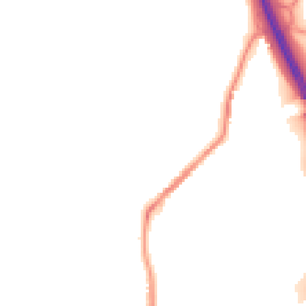 Night-time road noise heatmap for BL0 0PJ