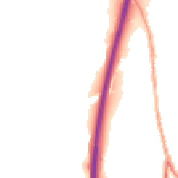 Night-time road noise heatmap for BL0 0QL
