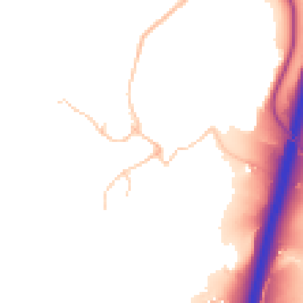 Daytime road noise heatmap for BL0 0QW