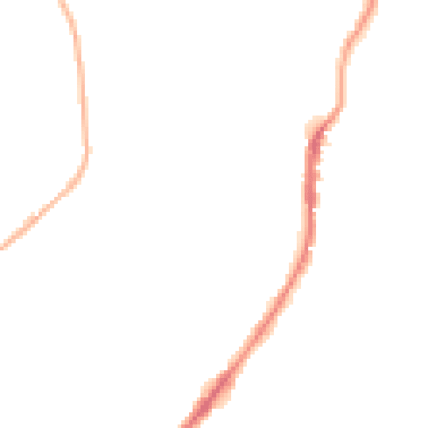 Night-time road noise heatmap for BL0 9EJ