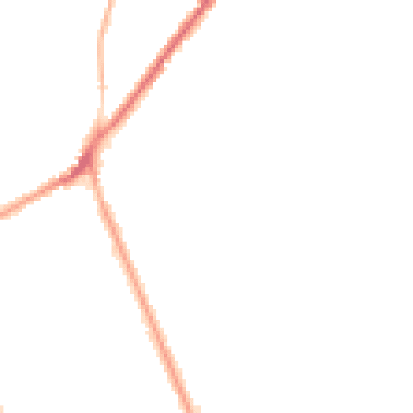 Night-time road noise heatmap for BL0 9RP