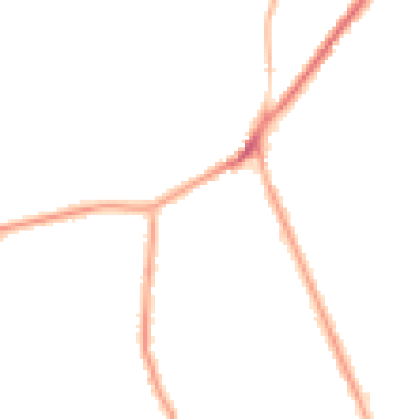 Night-time road noise heatmap for BL0 9RS