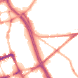 Night-time road noise heatmap for BL2 1AA