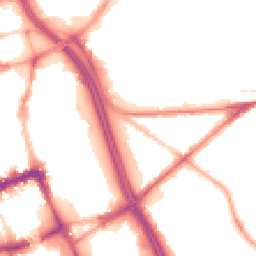 Night-time road noise heatmap for BL2 1AB